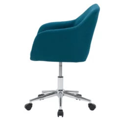 CorLiving Marlowe Fabric Upholstered Chrome Base Task Chair In Dark Blue -CYMAX Sales 2423251 12 L