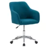 CorLiving Marlowe Fabric Upholstered Chrome Base Task Chair In Dark Blue -CYMAX Sales 2423251 8 L