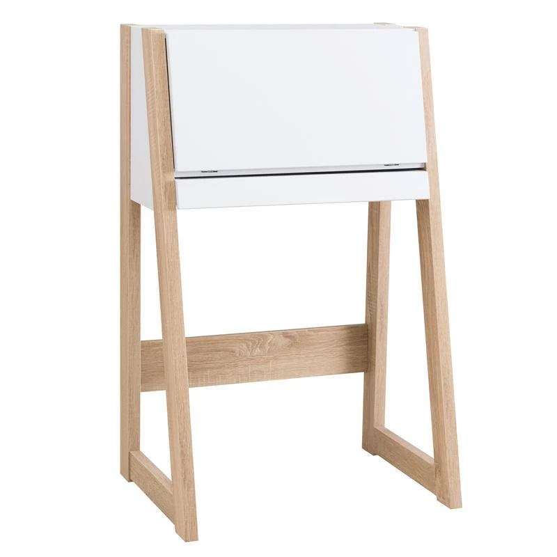 Furniture Of America Gase Farmhouse Wood Fold Down Desk In Distressed Gray/Black 4 Furniture Of America Gase Farmhouse Wood Fold Down Desk In Distressed Gray/Black - Image 2