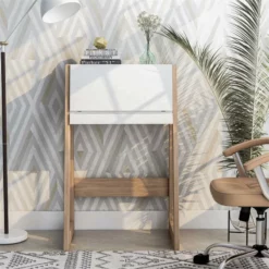 Furniture Of America Gase Farmhouse Wood Fold Down Desk In Distressed Gray/Black 25 Furniture Of America Gase Farmhouse Wood Fold Down Desk In Distressed Gray/Black -CYMAX Sales 2426039 3 L