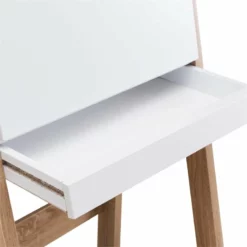 Furniture Of America Gase Farmhouse Wood Fold Down Desk In White Oak -CYMAX Sales 2426039 7 L 1