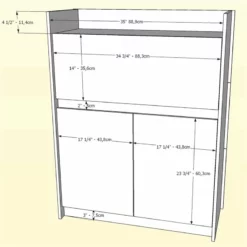 Pemberly Row Contemporary Secretary Desk Bark In Grey & White -CYMAX Sales 2426857 5 L