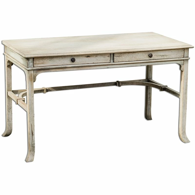 Bowery Hill Contemporary Aged Writing Desk In Mango Wood 3 Bowery Hill Contemporary Aged Writing Desk In Mango Wood