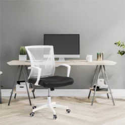 Cooper Ergonomic Grey Mesh Fabric Back Adjustable Task Chair -CYMAX Sales 2433379 5 L
