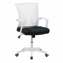 Cooper Ergonomic White Mesh Fabric Back Adjustable Task Chair -CYMAX Sales 2433379 8 L 1