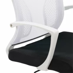 Cooper Ergonomic White Mesh Fabric Back Adjustable Task Chair -CYMAX Sales 2433379 L 1