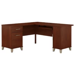 Bush Furniture Somerset 60W L Desk In Maple Cross - Engineered Wood 36 Bush Furniture Somerset 60W L Desk In Maple Cross - Engineered Wood -CYMAX Sales 24336 9 L