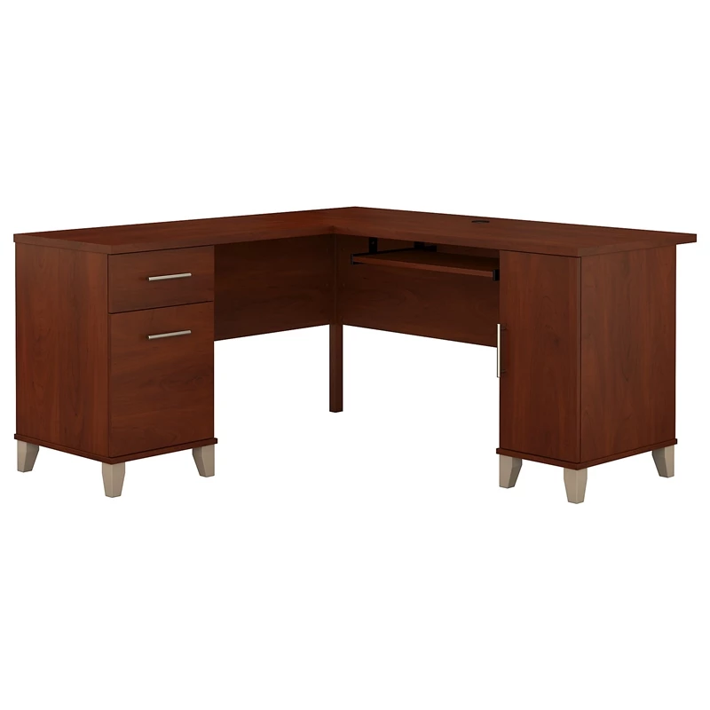 Bush Furniture Somerset 60W L Desk In Maple Cross - Engineered Wood 17 Bush Furniture Somerset 60W L Desk In Maple Cross - Engineered Wood - Image 15