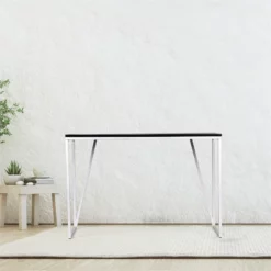 Spitiko Homes Writing Desk Black Espresso Wood & Metal -CYMAX Sales 2435336 2 L