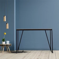 Spitiko Homes Writing Desk Black Espresso Wood & Metal -CYMAX Sales 2435338 2 L