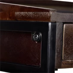 Spitiko Homes Writing Desk Bark Wood & Metal / 48x18x30.75 -CYMAX Sales 2435343 2 L 1