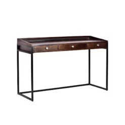 Spitiko Homes Writing Desk Pickel Greay Wood & Metal / 48x18x30.75 -CYMAX Sales 2435343 3 L