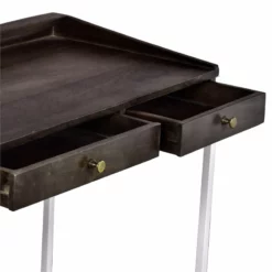 Spitiko Homes Writing Desk Bark Wood & Metal / 48x18x30.75 -CYMAX Sales 2435346 3 L 1