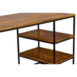 Spitiko Homes Writing Desk Pickel Greay Wood & Metal / 48x24x30 -CYMAX Sales 2435355 3 L