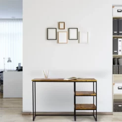 Spitiko Homes Writing Desk Pickel Greay Wood & Metal / 48x24x30