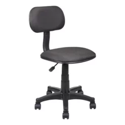 Scranton & Co Fabric/Nylon Adjustable Steno Task Office Chair In Black