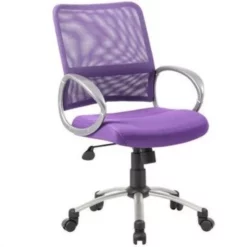 Scranton & Co Contemporary Mesh Fabric Task Office Chair In Purple
