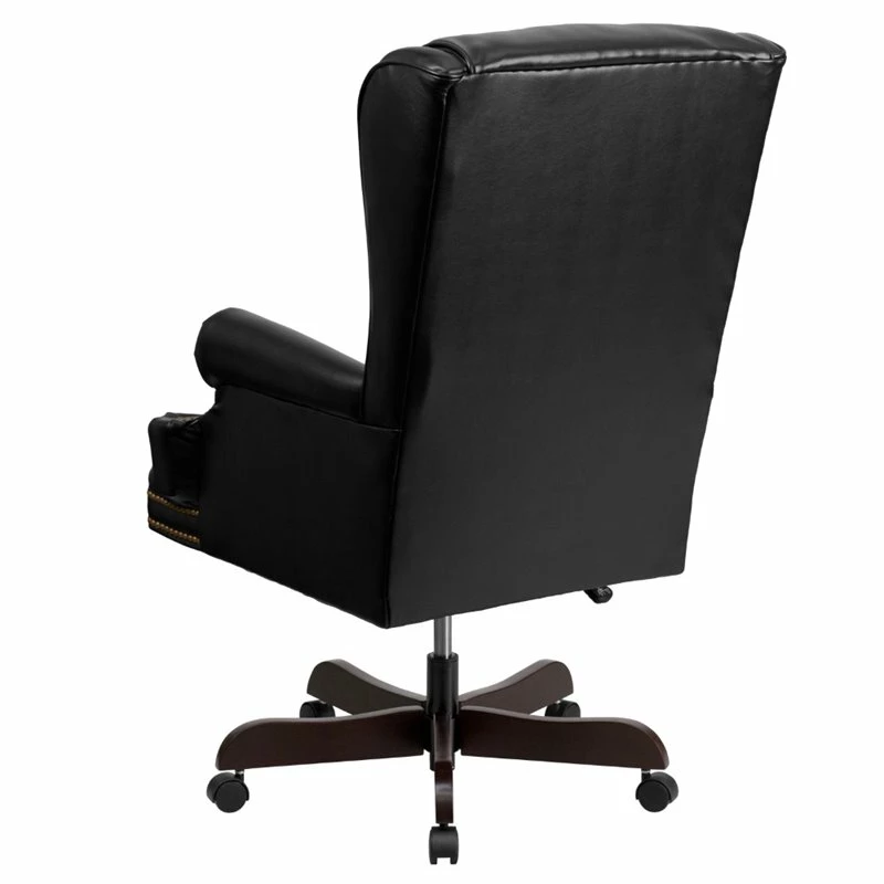 Scranton & Co Contemporary Leather Office Chair In Black 5 Scranton & Co Contemporary Leather Office Chair In Black - Image 3