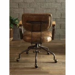 Scranton & Co Leather Swivel Office Chair In Vintage Whiskey -CYMAX Sales 2437039 2 L