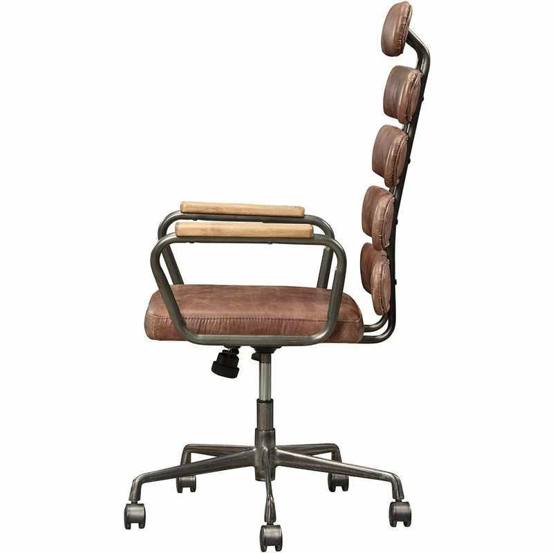 Scranton & Co Leather High Back Adjustable Swivel Office Chair In Whiskey 6 Scranton & Co Leather High Back Adjustable Swivel Office Chair In Whiskey - Image 4