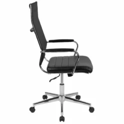 Scranton & Co High Back Leather Mesh Executive Swivel Office Chair In Black -CYMAX Sales 2437215 12 L