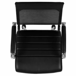 Scranton & Co High Back Leather Mesh Executive Swivel Office Chair In Black -CYMAX Sales 2437215 14 L