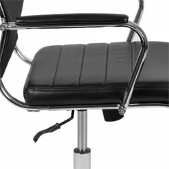 Scranton & Co High Back Leather Mesh Executive Swivel Office Chair In Black -CYMAX Sales 2437215 16 L