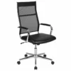 Scranton & Co High Back Leather Mesh Executive Swivel Office Chair In Black -CYMAX Sales 2437215 L