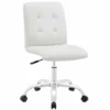 Scranton & Co Faux Leather Mid Back Swivel Office Chair In White -CYMAX Sales 2437847 L