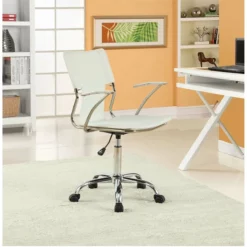 Scranton & Co Contemporary Modern Office Chair In White 9 Scranton & Co Contemporary Modern Office Chair In White -CYMAX Sales 2437850 3 L