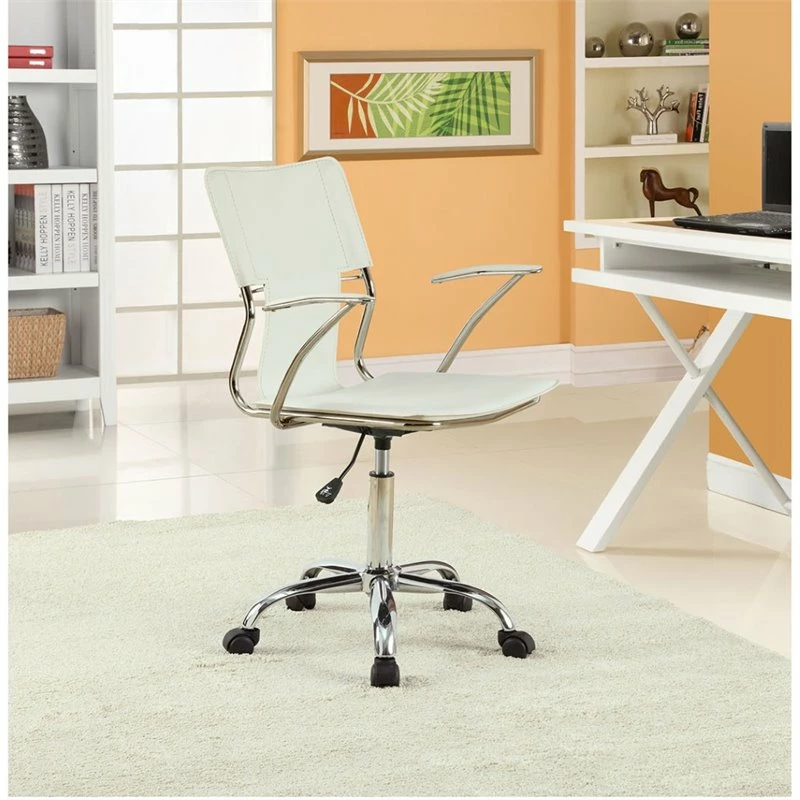 Scranton & Co Contemporary Modern Office Chair In White 6 Scranton & Co Contemporary Modern Office Chair In White - Image 4