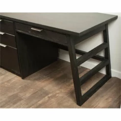 Bowery Hill Contemporary 56" Computer Desk In Ebonized Acacia -CYMAX Sales 2438357 15 L