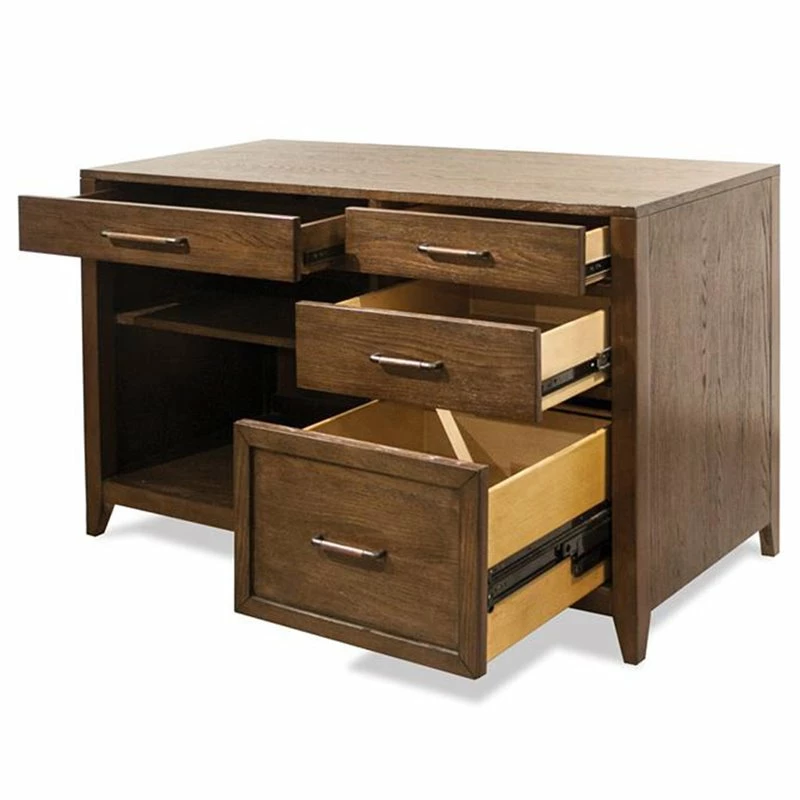 Bowery Hill Contemporary 48" Computer Credenza In Plymouth Brown Oak 5 Bowery Hill Contemporary 48" Computer Credenza In Plymouth Brown Oak - Image 3