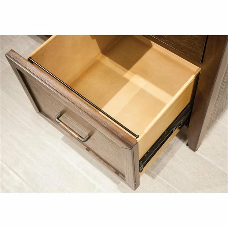 Bowery Hill Contemporary 48" Computer Credenza In Plymouth Brown Oak 9 Bowery Hill Contemporary 48" Computer Credenza In Plymouth Brown Oak - Image 7