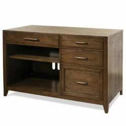 Bowery Hill Contemporary 48" Computer Credenza In Plymouth Brown Oak