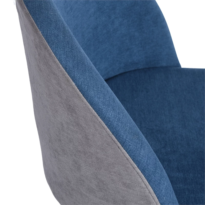 FurnitureR Dudley Swivel Seat Fabric Upholstered Office Chair In Dark Blue 18 FurnitureR Dudley Swivel Seat Fabric Upholstered Office Chair In Dark Blue - Image 16