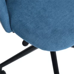 FurnitureR Dudley Swivel Seat Fabric Upholstered Office Chair In Dark Blue 38 FurnitureR Dudley Swivel Seat Fabric Upholstered Office Chair In Dark Blue -CYMAX Sales 2440242 12 L