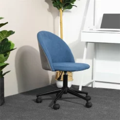 FurnitureR Dudley Swivel Seat Fabric Upholstered Office Chair In Yellow -CYMAX Sales 2440242 16 L 1