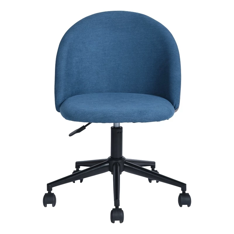 FurnitureR Dudley Swivel Seat Fabric Upholstered Office Chair In Dark Blue 15 FurnitureR Dudley Swivel Seat Fabric Upholstered Office Chair In Dark Blue - Image 13