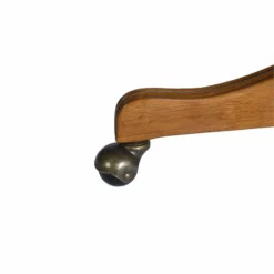 FurnitureR Hetty Faux Leather Upholstered & Rubber Wood Office Chair In Brown -CYMAX Sales 2440250 5 L