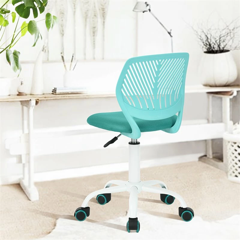 FurnitureR Carnation Swivel Teen Plastic And Mesh Task Chair In Turquoise 4 FurnitureR Carnation Swivel Teen Plastic And Mesh Task Chair In Turquoise - Image 2