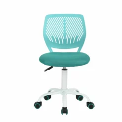 FurnitureR Carnation Swivel Teen Plastic And Mesh Task Chair In Turquoise 24 FurnitureR Carnation Swivel Teen Plastic And Mesh Task Chair In Turquoise -CYMAX Sales 2440259 2 L