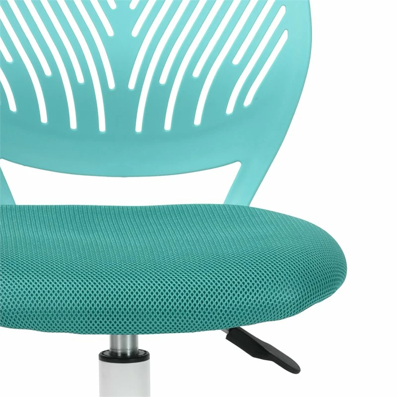 FurnitureR Carnation Swivel Teen Plastic And Mesh Task Chair In Turquoise 6 FurnitureR Carnation Swivel Teen Plastic And Mesh Task Chair In Turquoise - Image 4