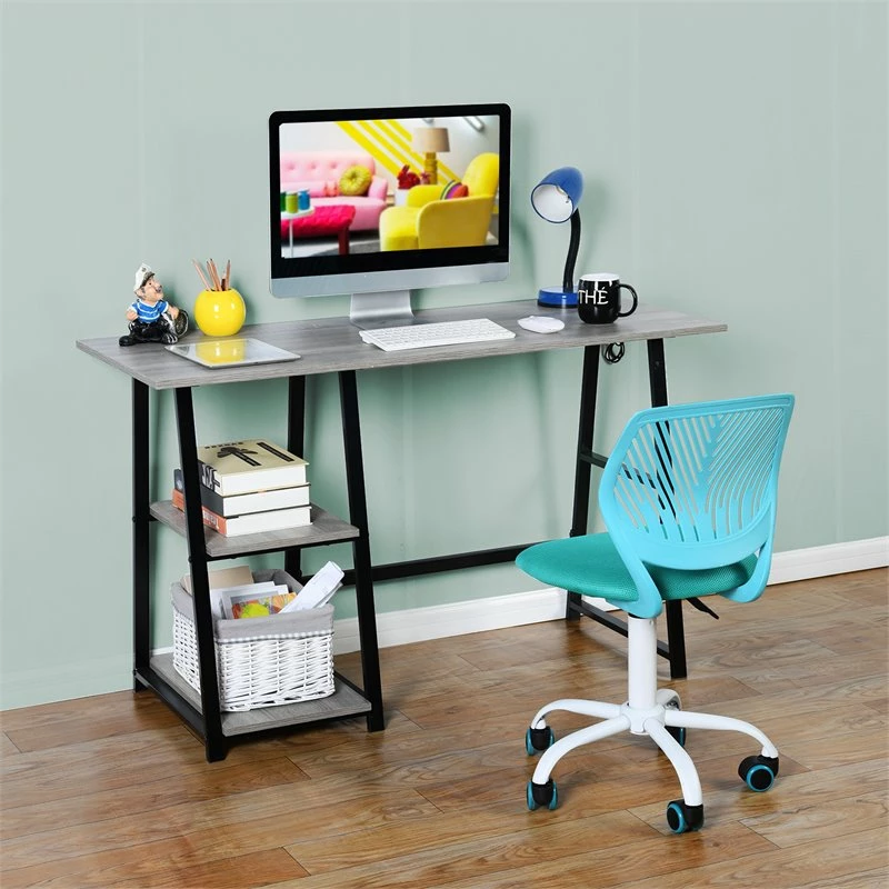FurnitureR Carnation Swivel Teen Plastic And Mesh Task Chair In Turquoise 9 FurnitureR Carnation Swivel Teen Plastic And Mesh Task Chair In Turquoise - Image 7