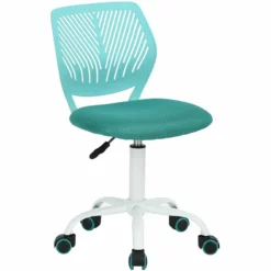 FurnitureR Carnation Swivel Teen Plastic And Mesh Task Chair In Turquoise