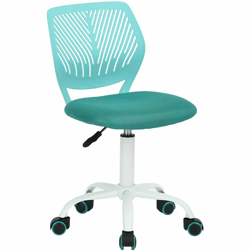 FurnitureR Carnation Swivel Teen Plastic And Mesh Task Chair In Turquoise 3 FurnitureR Carnation Swivel Teen Plastic And Mesh Task Chair In Turquoise