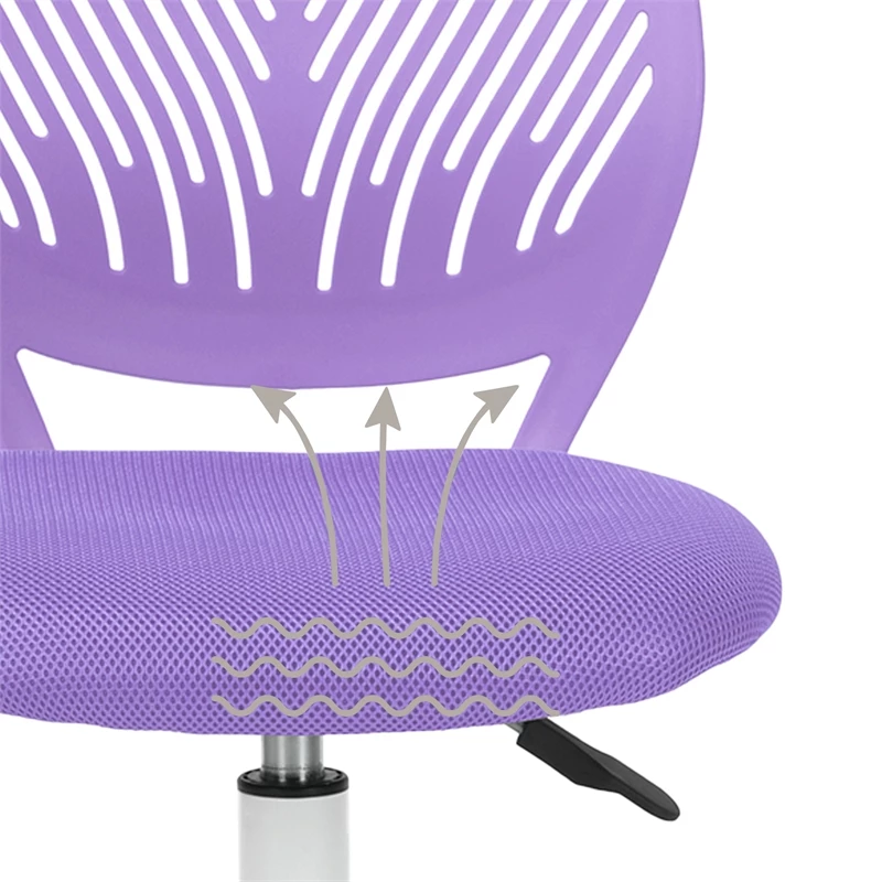 FurnitureR Carnation Swivel Teen Plastic And Mesh Task Chair In Turquoise 13 FurnitureR Carnation Swivel Teen Plastic And Mesh Task Chair In Turquoise - Image 11