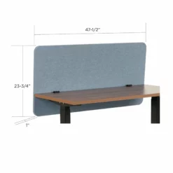 OS Home And Office Furniture 47.25" Wood Privacy Screen/Tackboard In Blue -CYMAX Sales 2442197 8 L