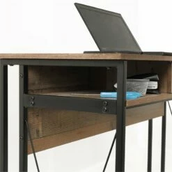 OS Home And Office Furniture 1-Drawer Wood Home Study Desk In Barnwood Brown 19 OS Home And Office Furniture 1-Drawer Wood Home Study Desk In Barnwood Brown -CYMAX Sales 2442263 10 L