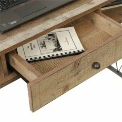 OS Home And Office Furniture 1-Drawer Wood Home Study Desk In Barnwood Brown 20 OS Home And Office Furniture 1-Drawer Wood Home Study Desk In Barnwood Brown -CYMAX Sales 2442263 11 L